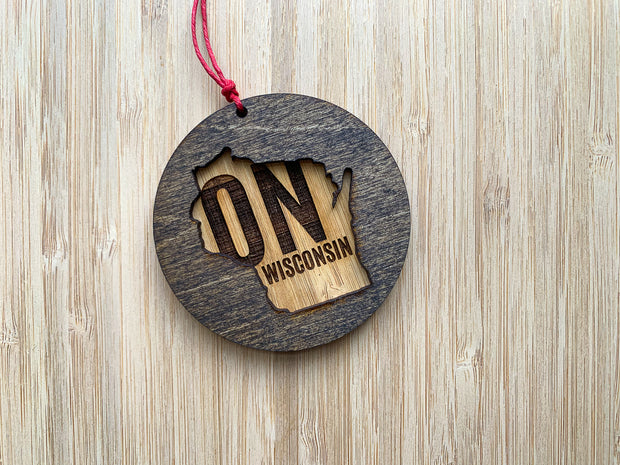 Wisconsin Wooden Ornament (Multiple Styles)