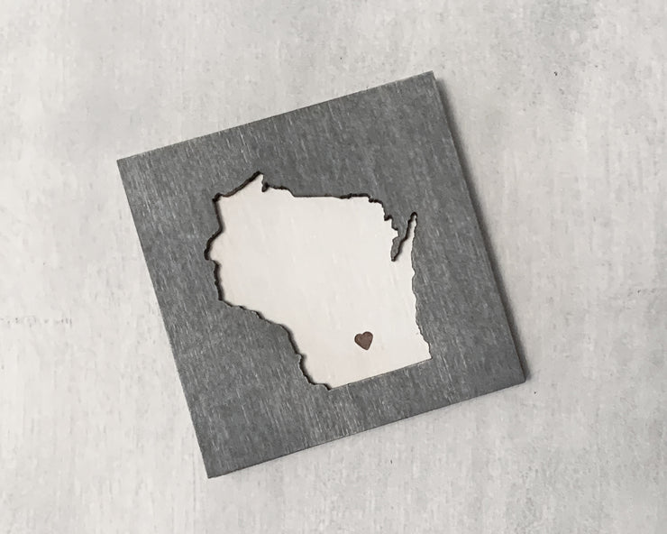 Wisconsin Love Art Magnet