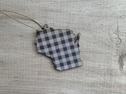 Wisconsin Buffalo Plaid Ornament