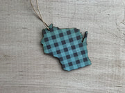 Wisconsin Buffalo Plaid Ornament
