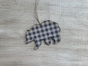 Bear Buffalo Plaid Ornament