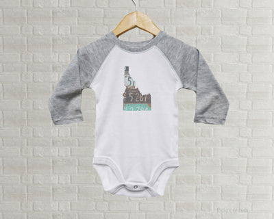 Idaho Baby Onesie | Romper | Vintage License Plate Art