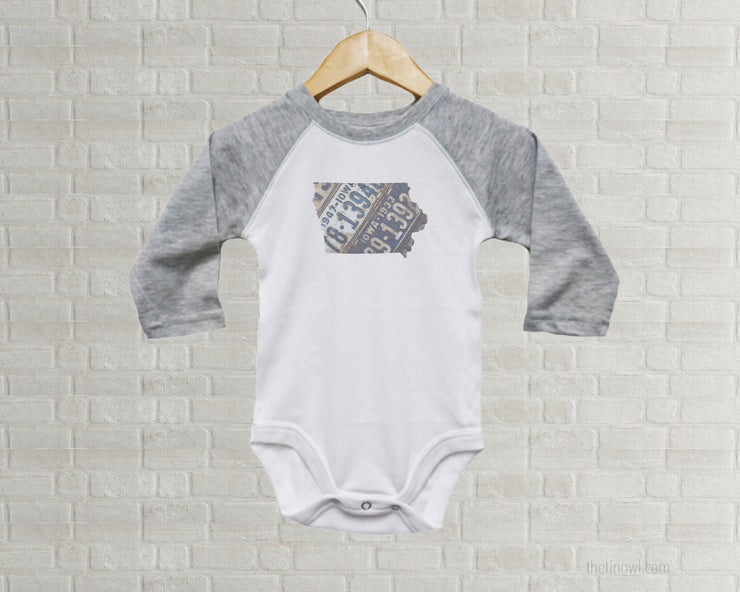 Iowa Baby Onesie | Romper | Vintage License Plate Art