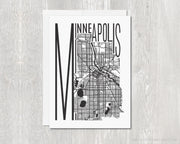 Greeting Card - Minneapolis Map