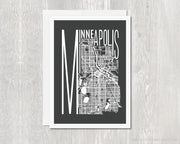 Greeting Card - Minneapolis Map