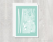 Greeting Card - Minneapolis Map