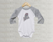 Maine Baby Onesie | Romper | Vintage License Plate Art