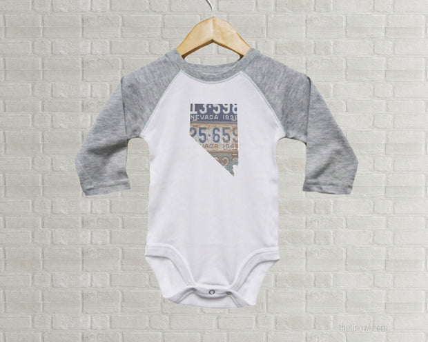 Nevada Baby Onesie | Romper | Vintage License Plate Art
