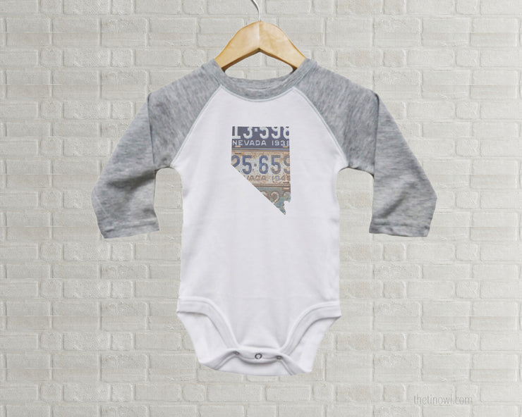Nevada Baby Onesie | Romper | Vintage License Plate Art