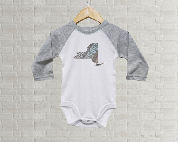 New York Baby Onesie | Romper | Vintage License Plate Art