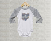 Ohio Baby Onesie | Romper | Vintage License Plate Art