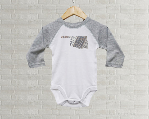 Oklahoma Baby Onesie | Romper | Vintage License Plate Art