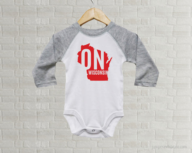 Wisconsin Badgers Baby One Piece - On Wisconsin
