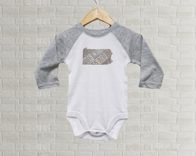 Pennsylvania Baby Onesie | Romper | Vintage License Plate Art