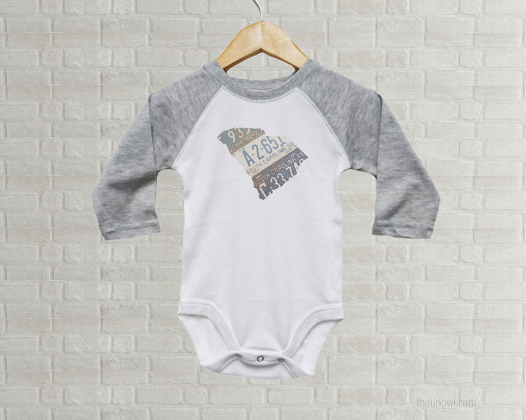 South Carolina Baby Bodysuit | Romper | Vintage License Plate Art