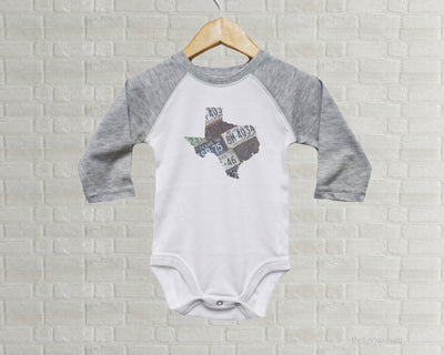 Texas Baby Bodysuit | Romper | Vintage License Plate Art