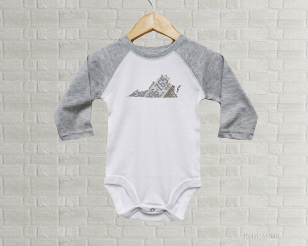 Virginia Baby Bodysuit | Romper | Vintage License Plate Art