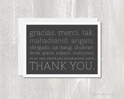 Greeting Card - Gracias Merci Thank You