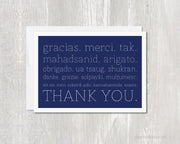 Greeting Card - Gracias Merci Thank You