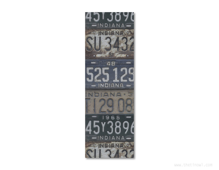 Bookmark - Vintage Indiana License Plates