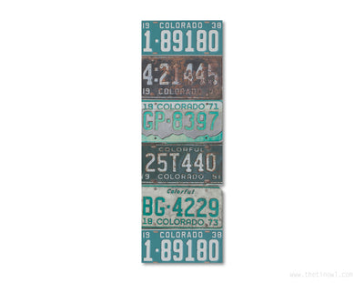 Bookmark - Vintage Colorado License Plates