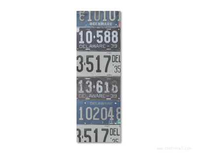 Bookmark - Vintage Delaware License Plates