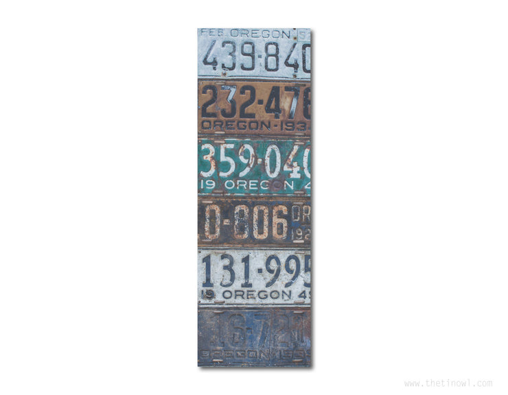 Bookmark - Vintage Oregon License Plates