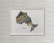 Ontario Home Print | Canadian Province Outline Art