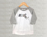 Massachusetts Youth Raglan T-Shirt - Vintage License Plate Art