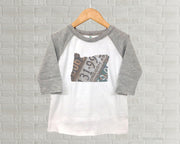 Oregon Youth Raglan T-Shirt - Vintage License Plate Art