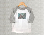Colorado Youth Raglan T-Shirt - Vintage License Plate Art