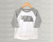 Nebraska Youth Raglan T-Shirt - Vintage License Plate Art