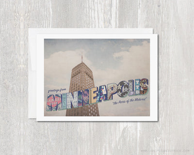 Greeting Card - Minneapolis Minnesota Skyline