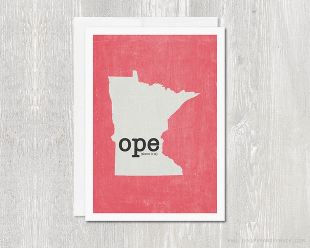 Greeting Card - Minnesota Ope there it is!