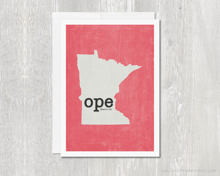 Greeting Card - Minnesota Ope there it is!
