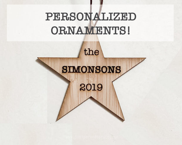 Personalized Ornament | Any State | Custom Rustic Wood | Christmas Love | Etched | Laser Cut | Holiday Gift