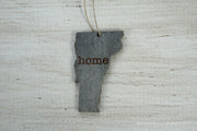 Vermont Outline Ornament | Rustic Wood | Heart Home | Vermont Love | Etched | Laser Cut