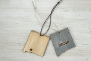 New Mexico Outline Ornament | Rustic Wood | Heart Home | New Mexico Love | Etched | Laser Cut