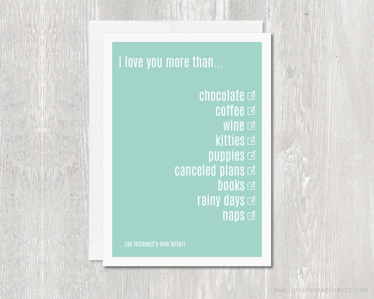 Greeting Card - Introvert's Love Letter