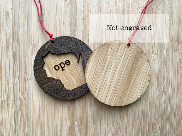 Wisconsin Wooden Ornament (Multiple Styles)